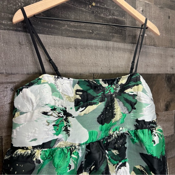 NWT US 10 ASOS EDITION tiered cami midi dress in abstract floral jacquard - Picture 10 of 12